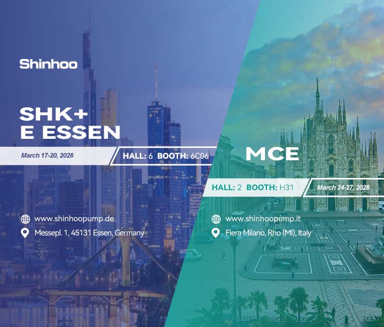 Shinhoo auf der SHK Essen 2026 & MCE Milano 2026
